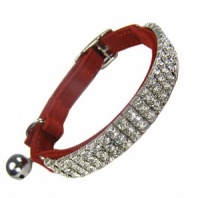 Posh Bling Cat Collar - Red